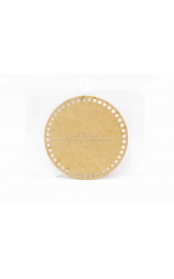 PLACA REDONDA PARA CROCHE COM 44 FUROS 20CM MDF